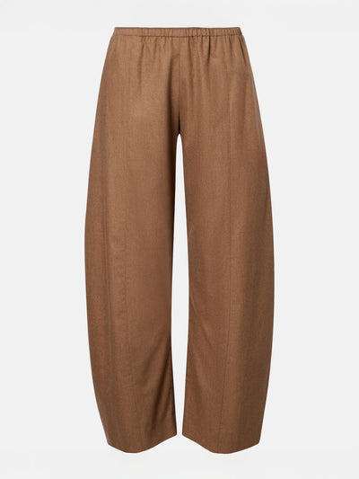 Khaite Clover mid-rise wool barrel-leg pants at Collagerie