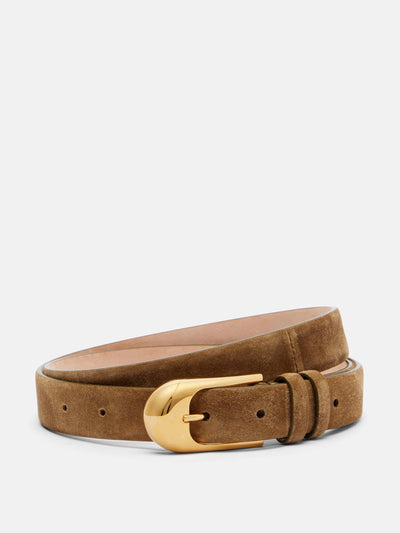 Khaite Dome suede belt at Collagerie