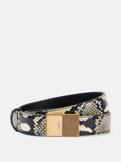 Khaite Elio snake-effect leather belt at Collagerie