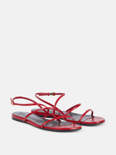 Khaite Loop leather sandals at Collagerie