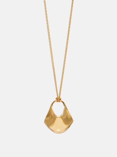 Khaite Lotus Small gold-plated pendant necklace at Collagerie