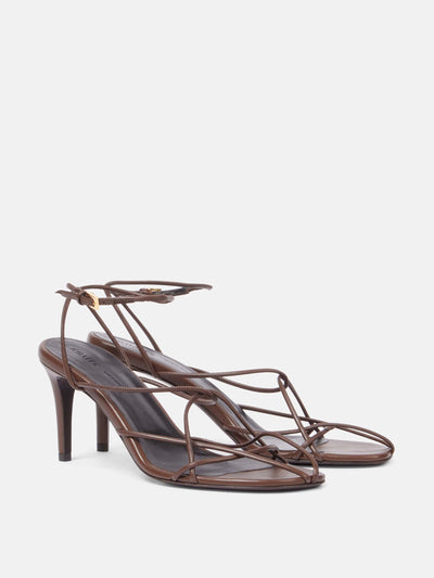 Khaite Loulou 75 leather sandals at Collagerie