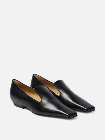 Khaite Marfa leather loafers at Collagerie