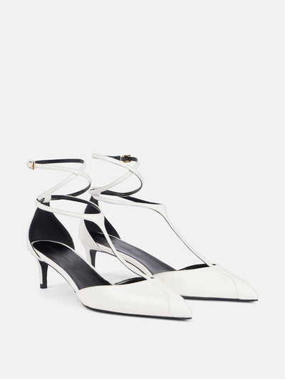 Khaite Mia 45 leather pumps at Collagerie