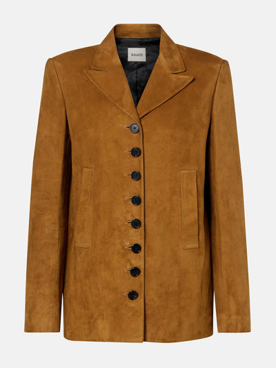 Khaite Saraphina suede jacket at Collagerie