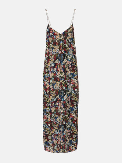 Khaite Taja floral silk slip dress at Collagerie