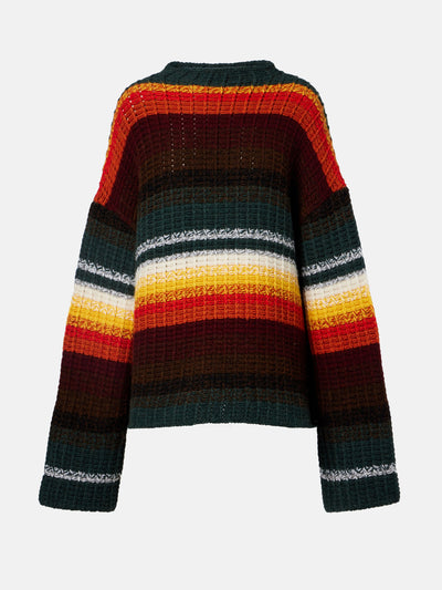 Khaite Yanis striped cashmere sweater at Collagerie