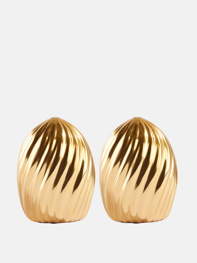 L'Objet Ripple Spice Jewels salt and pepper shakers at Collagerie