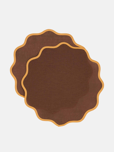 La DoubleJ Rainbow Chocolate Cloud placemats (set of 2) at Collagerie