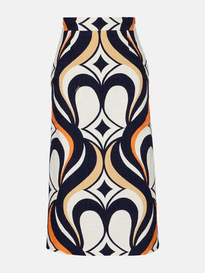 La DoubleJ Baia Jive cotton midi skirt at Collagerie