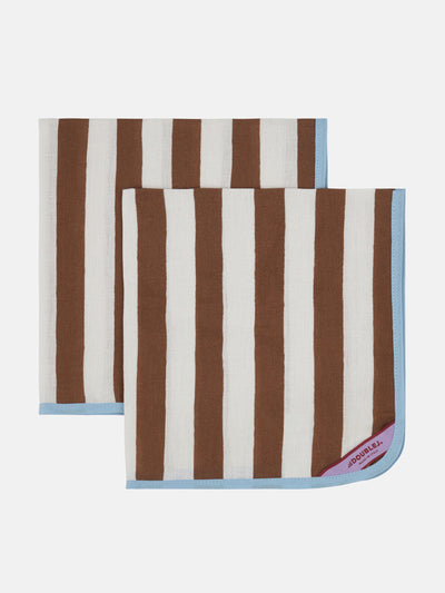 La DoubleJ Riviera Cioccolato dinner napkins (set of 2) at Collagerie