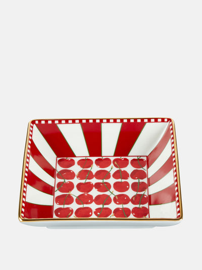 La DoubleJ Cherries Avorio trinket tray at Collagerie