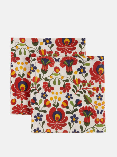 La DoubleJ Windflower Large linen napkins (set of 2) at Collagerie