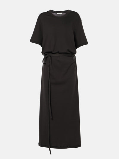Lemaire Belted cotton jersey midi dress at Collagerie