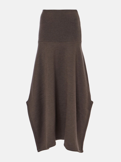 Lemaire Wool and cotton midi skirt at Collagerie