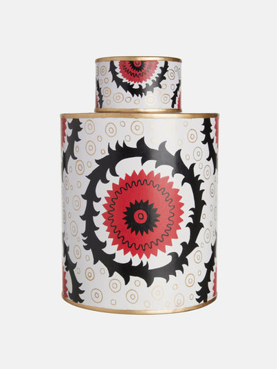 Les Ottomans Hand-painted iron vase at Collagerie