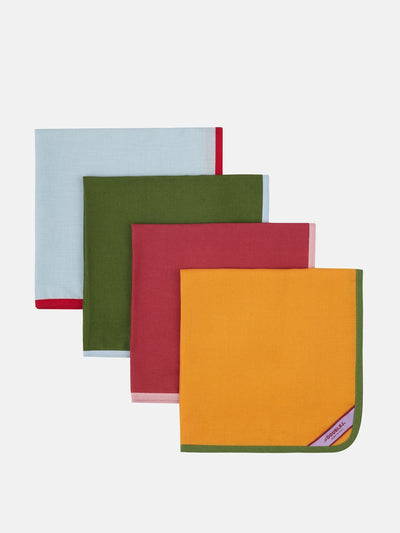 La DoubleJ Rainbox Mix large napkins (set of 4) at Collagerie