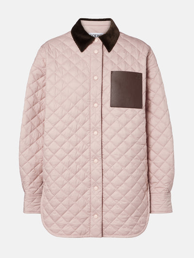 Loewe Anagram quilted leather-trimmed jacket at Collagerie