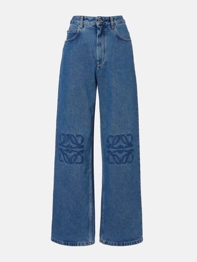 Loewe Anagram wide-leg jeans at Collagerie