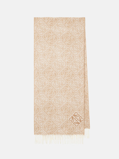 Loewe Anagram wool and cashmere scarf at Collagerie