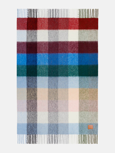 Loewe Checked alpaca and wool-blend blanket at Collagerie