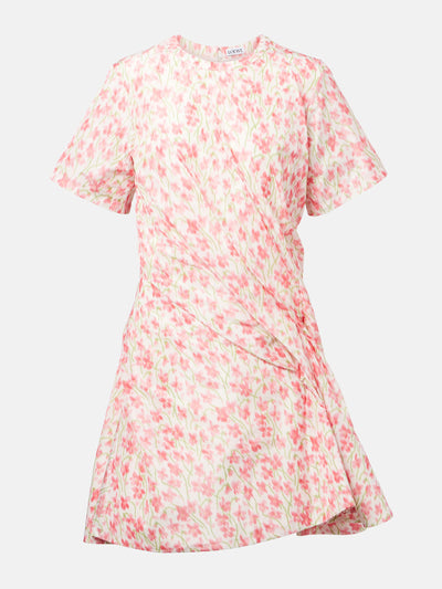 Loewe Floral gathered mini dress at Collagerie