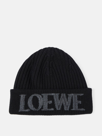 Loewe Logo wool beanie at Collagerie