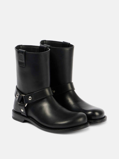 Loewe Paula's Ibiza Campo leather biker boots at Collagerie