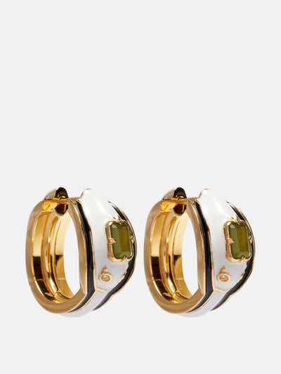 Loewe Snake sterling silver hoop earrings at Collagerie