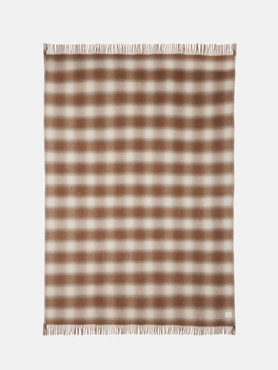 Loro Piana Plaid wool and cashmere flannel throw at Collagerie