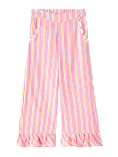 Louise Misha Loukie striped cotton and linen pants at Collagerie