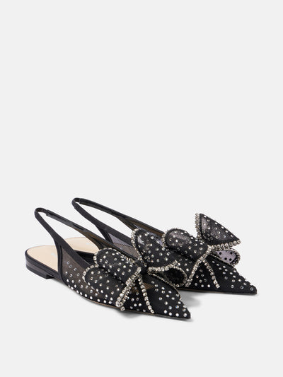 Mach & Mach Le Cadeau mesh slingback flats at Collagerie