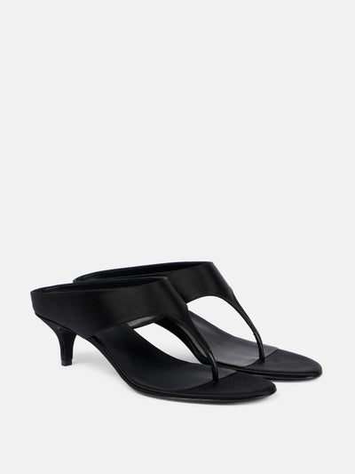 Magda Butrym 45 satin and leather thong sandals at Collagerie