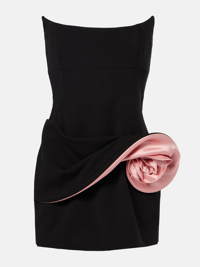 Magda Butrym Floral-appliqué bustier dress at Collagerie