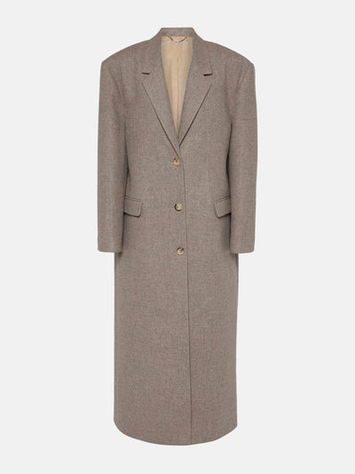 Magda Butrym Wool-blend brown cashmere coat at Collagerie