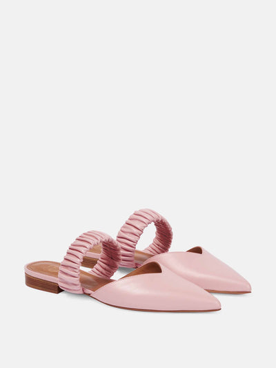 Malone Souliers Pink leather flats at Collagerie