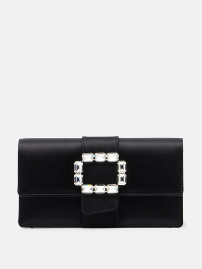 Manolo Blahnik Maycapjou satin clutch at Collagerie