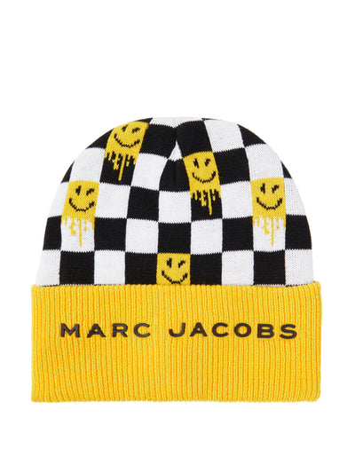Marc Jacobs Kids Checked intarsia beanie at Collagerie