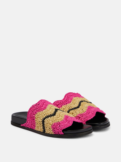 Marni Pink crochet sandals at Collagerie