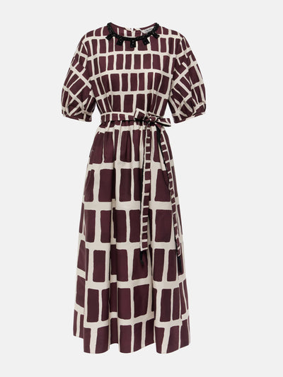 'S Max Mara Printed cotton poplin midi dress at Collagerie