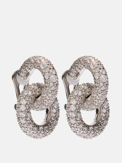 Max Mara Embellished clip-on earrings at Collagerie