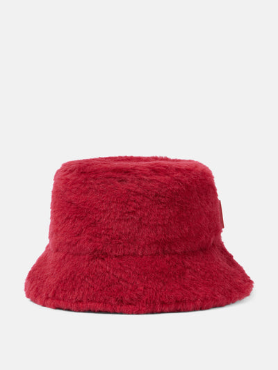 Max Mara Figura wool and silk teddy bucket hat at Collagerie