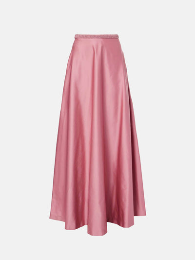 Max Mara Elegante Brasile embellished satin maxi skirt at Collagerie