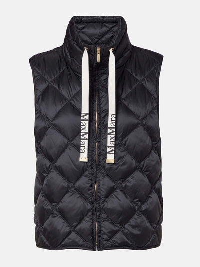 Max Mara Tregic quilted zip-up vest at Collagerie