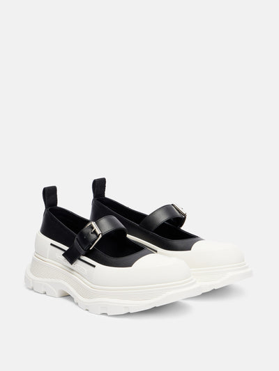 Mcqueen Tread Slick Mary Jane platforms at Collagerie