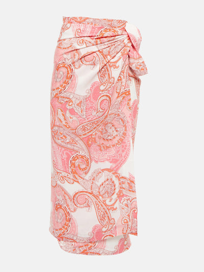 Melissa Odabash Pink paisley printed sarong at Collagerie