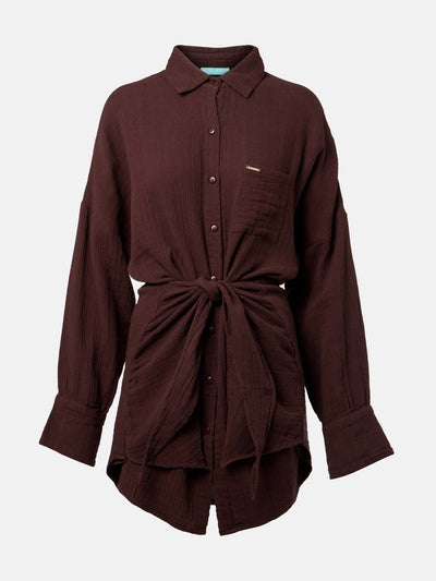 Melissa Odabash Sara cotton shirt dress at Collagerie