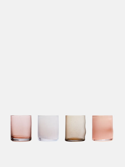 Milena Kling Raw Glassware glass tumblers (set of 4) at Collagerie
