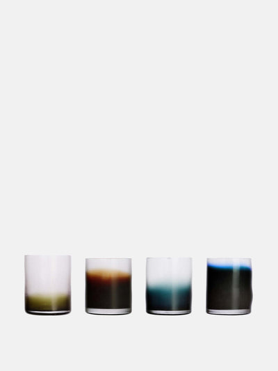 Milena Kling Raw Glassware glass tumblers (set of 4) at Collagerie