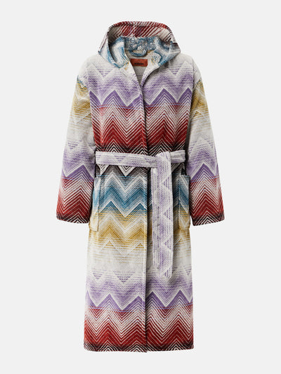 Missoni Marea Zig Zag cotton terry bathrobe at Collagerie